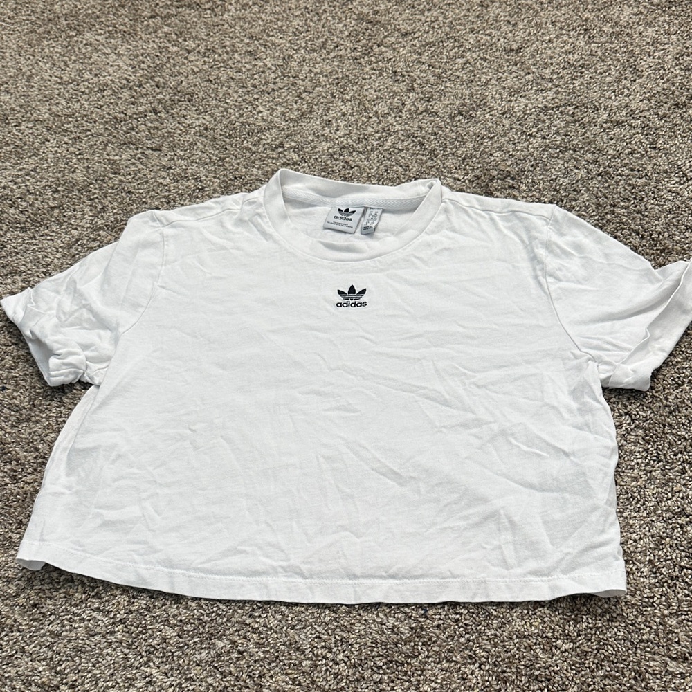 Adidas White Tee with Logo